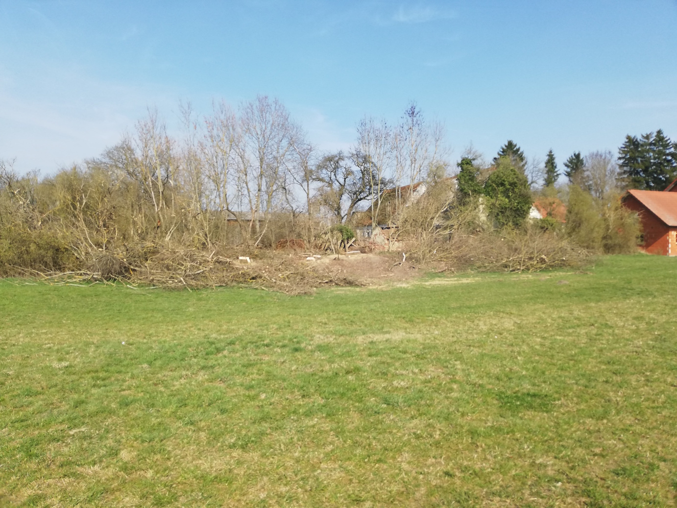 Wo später der Reitplatz entsteht