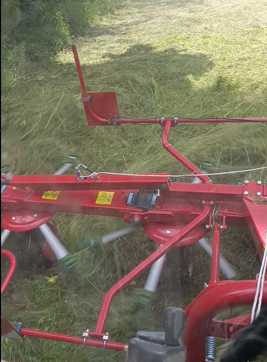 Erstes Wenden des noch grünen Heus